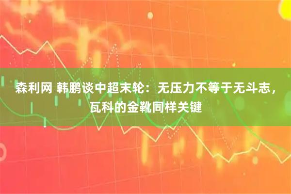 森利网 韩鹏谈中超末轮：无压力不等于无斗志，瓦科的金靴同样关键