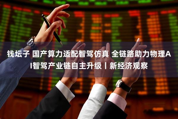钱坛子 国产算力适配智驾仿真 全链路助力物理AI智驾产业链自主升级丨新经济观察